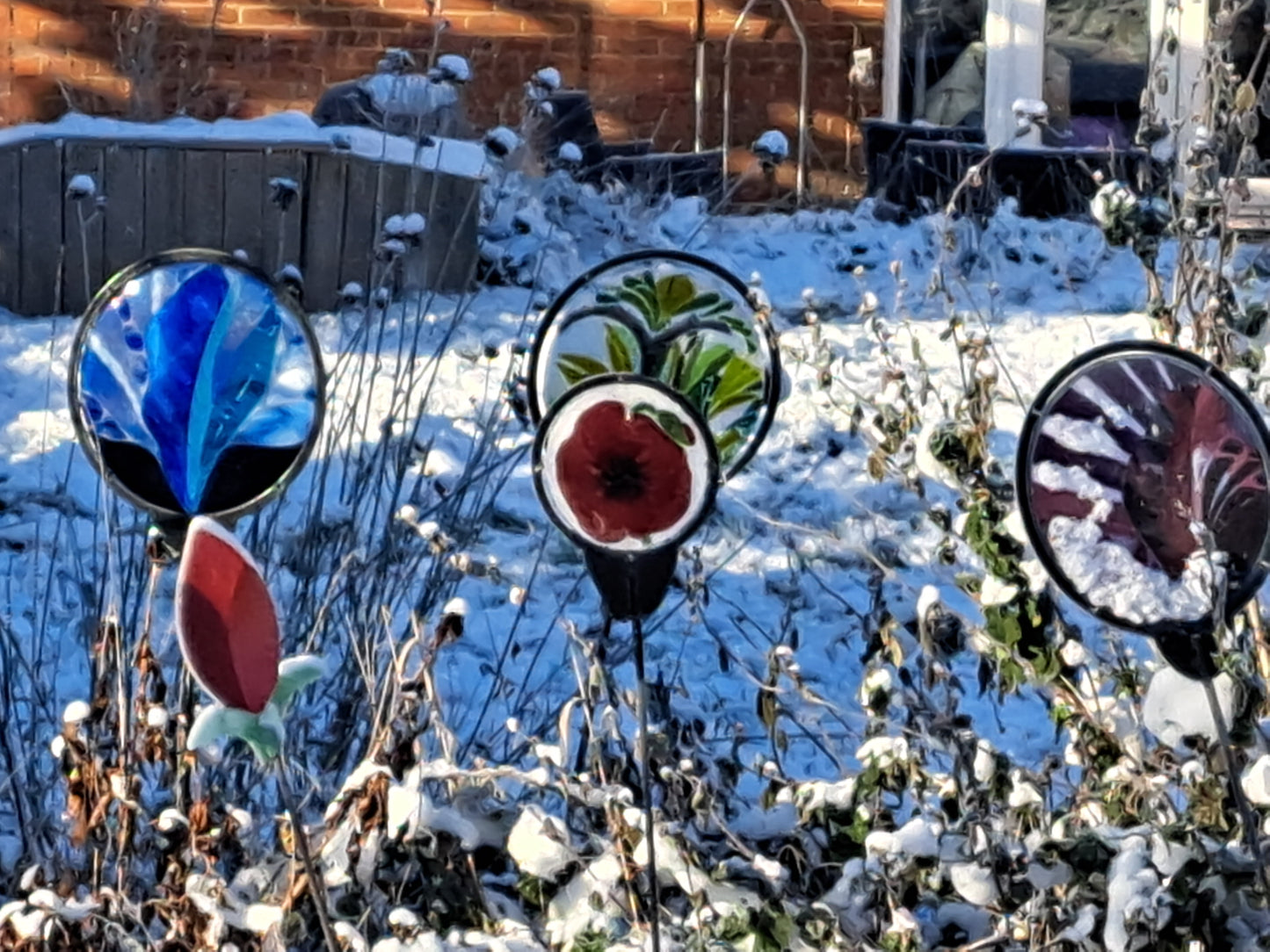 FUSED GLASS GARDEN ORNAMENTS