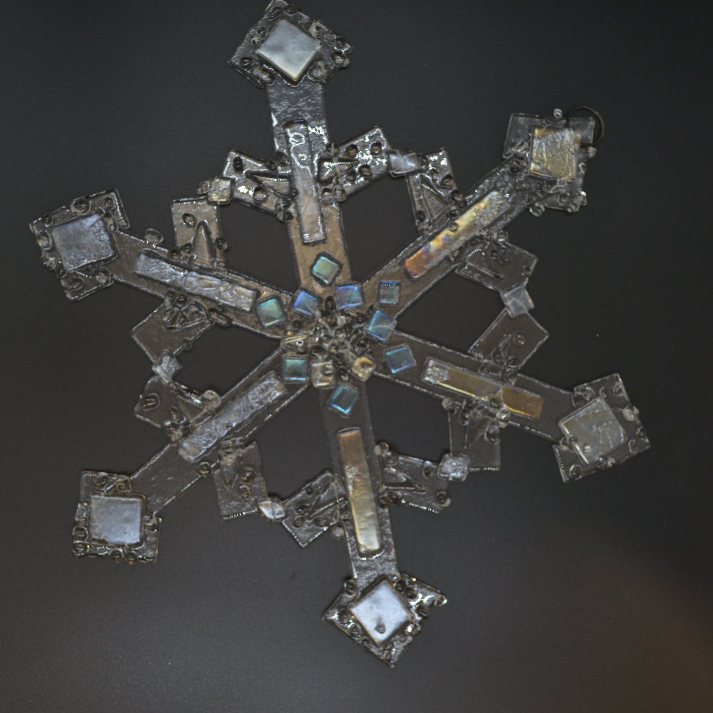 Hand- cut Glass Snowflakes