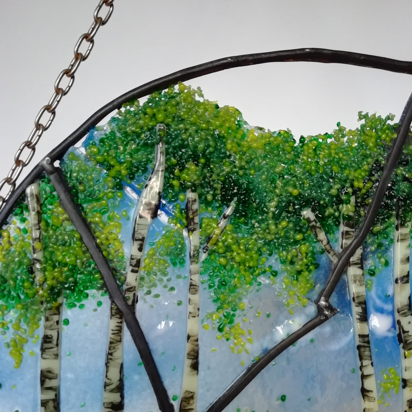 Unique silver birch roundel