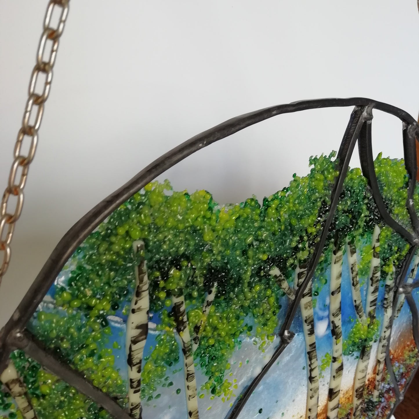 Unique silver birch roundel