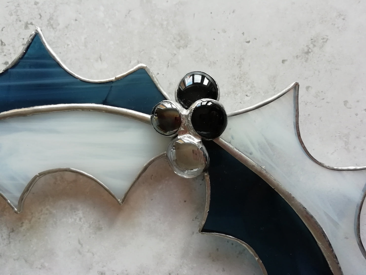 Stained glass holly wreaths