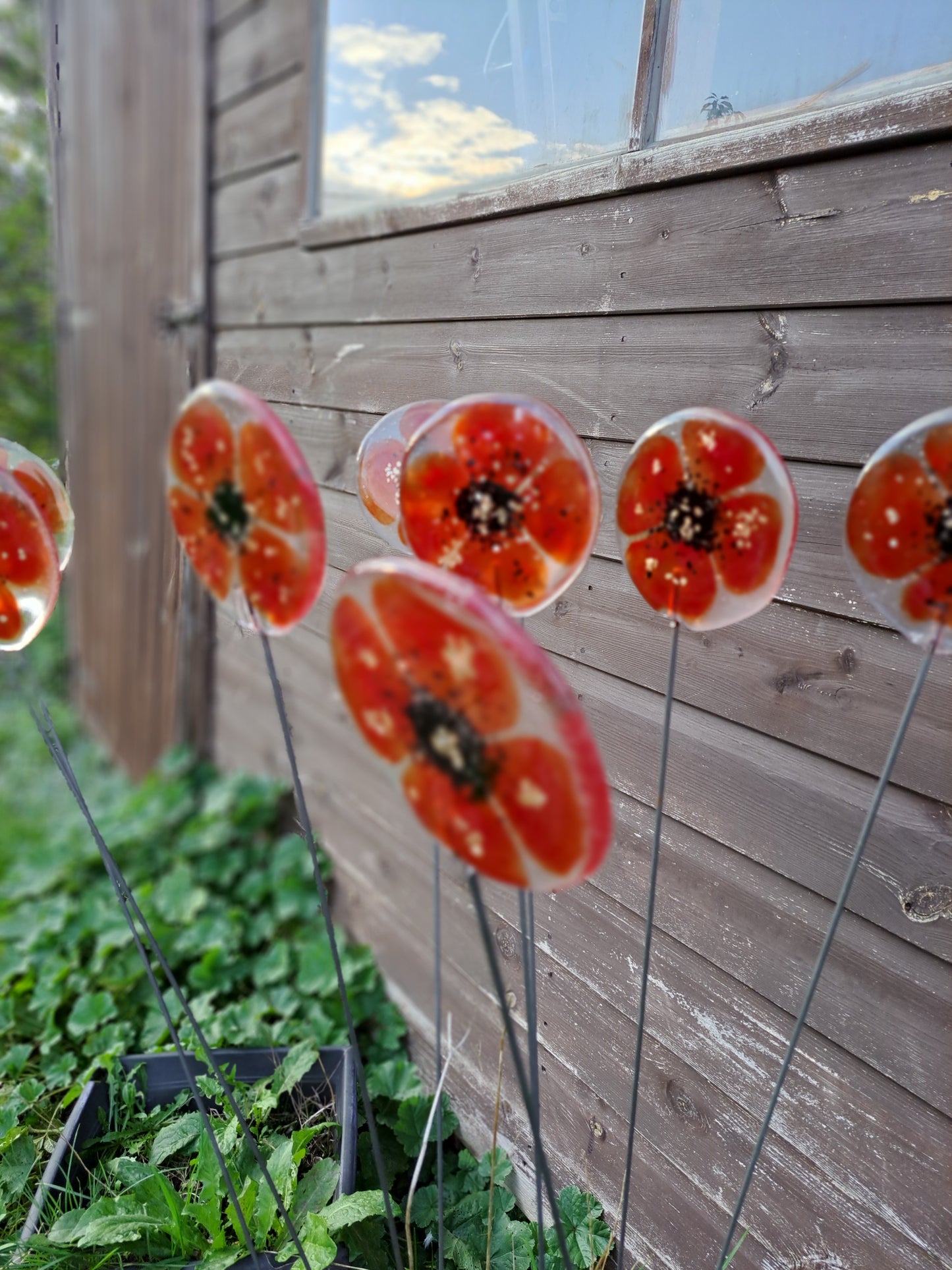 FUSED GLASS GARDEN STAKES