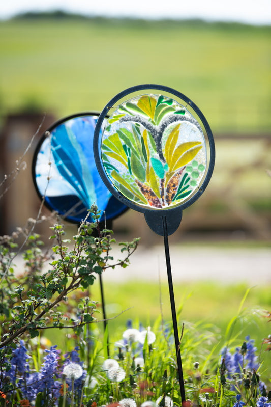 FUSED GLASS GARDEN ORNAMENTS