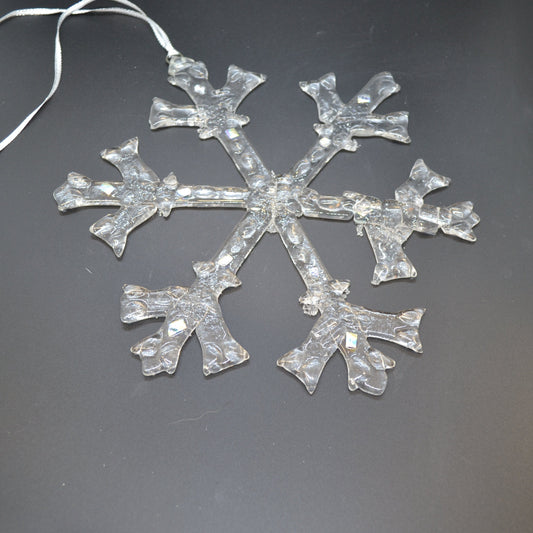 Hand- cut Glass Snowflakes