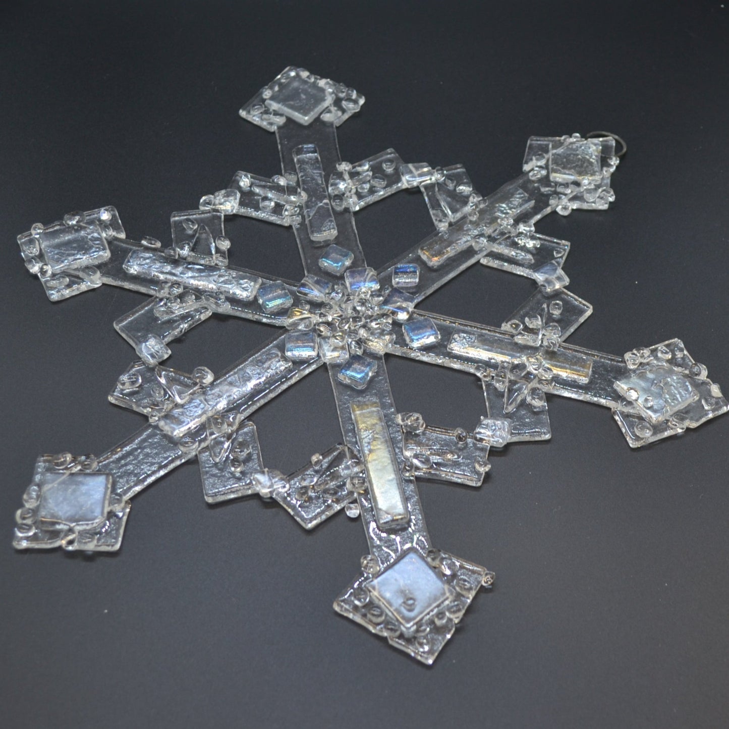 Hand- cut Glass Snowflakes