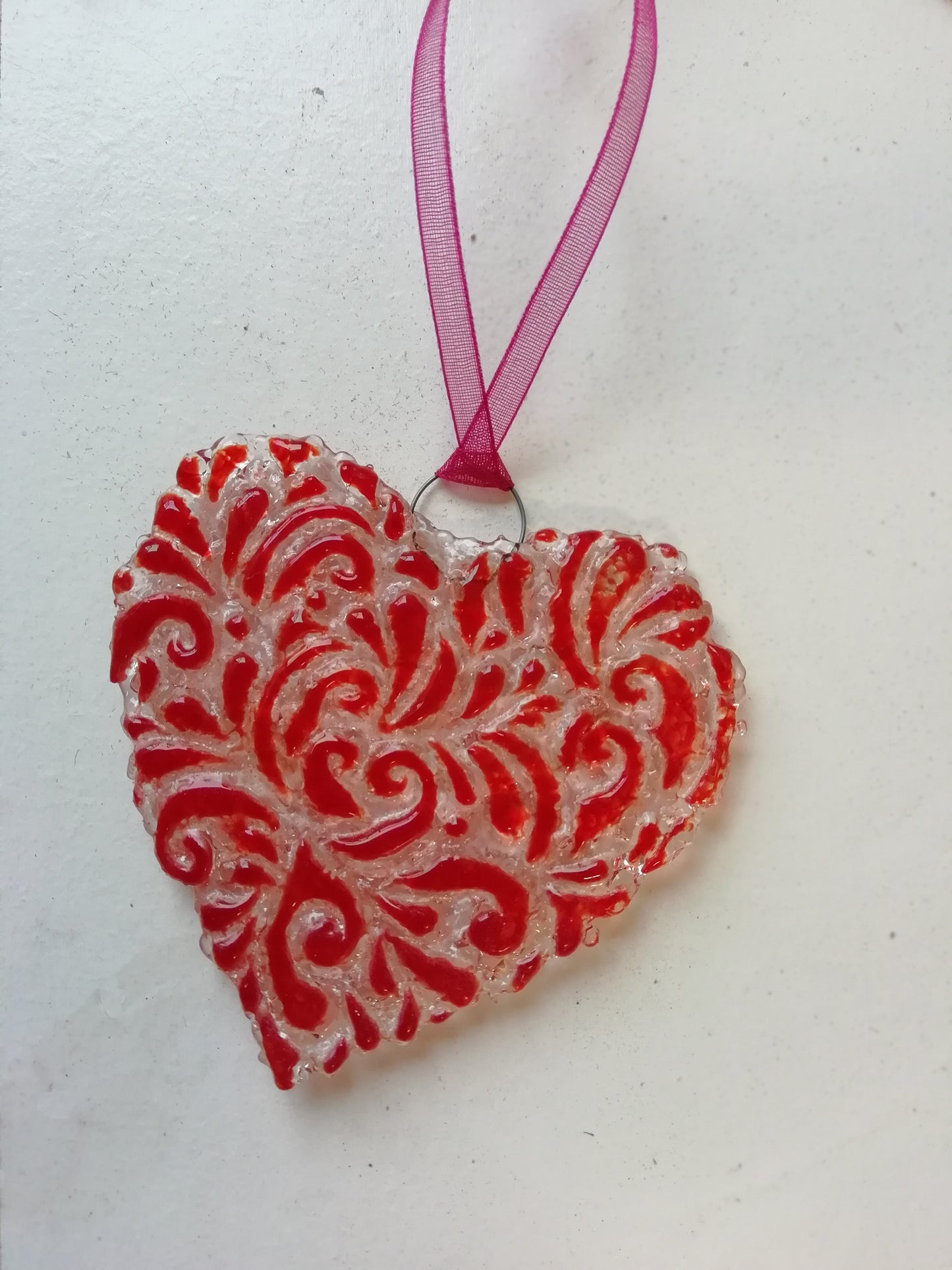 Valentines card with removable glass heart