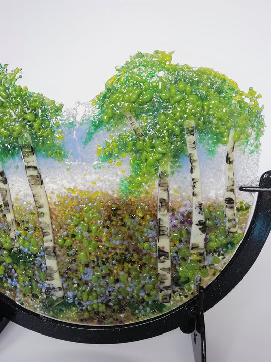 Silver birch tree roundel large 4