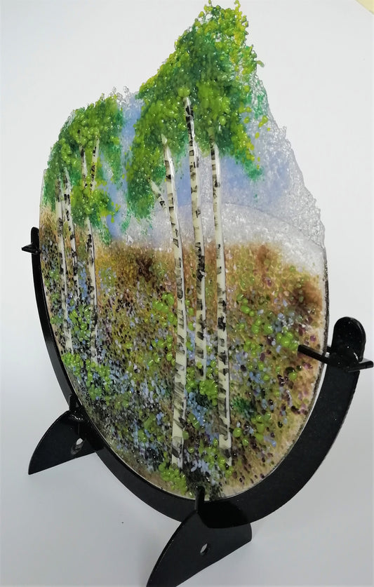 Silver birch tree roundel large 3